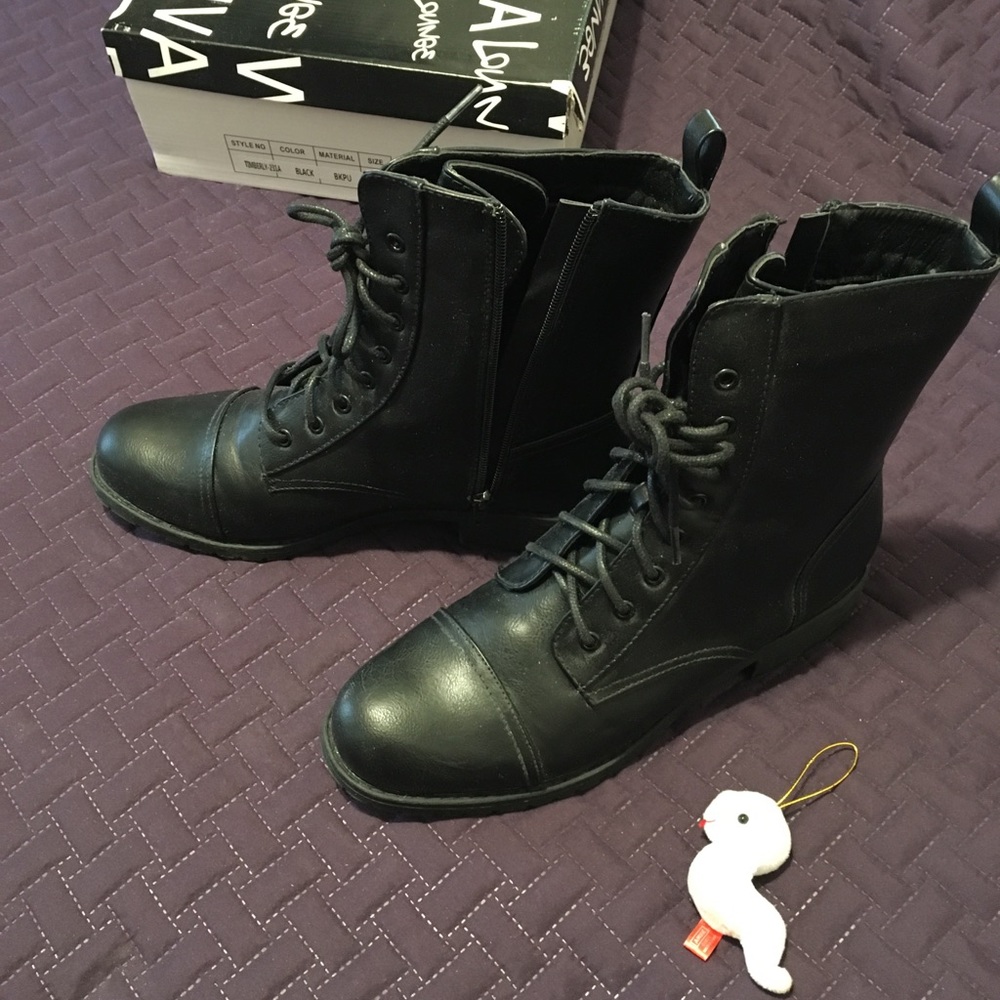 Dolls Kill Onyx Stomp Combat Boots